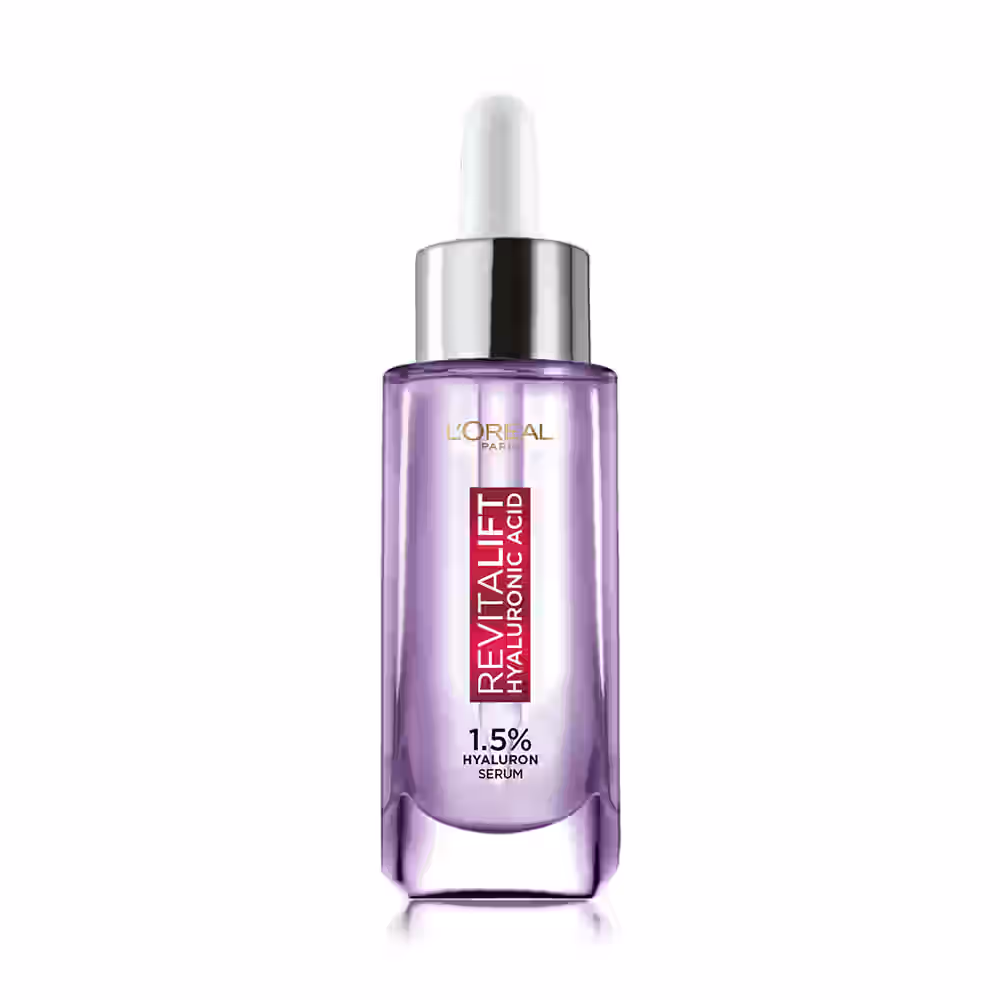 L'Oreal Paris - Revitalift Serum, Hydrating and Plumping, Fast Efficacy Formula, Replumps Skin in 1H, Reduces Fine Lines, With 1.5% Micro-Epidermic Hyaluronic Acid, Validated by Dermatologists, 15ml
