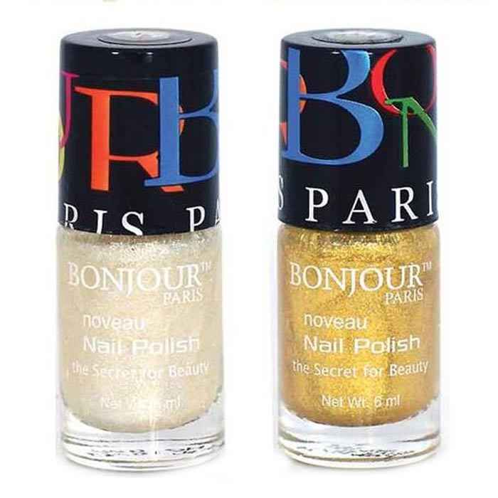 Buy Bonjour Paris Premium Nail Polish - Milky White / Golden Queen (200 g) - Purplle