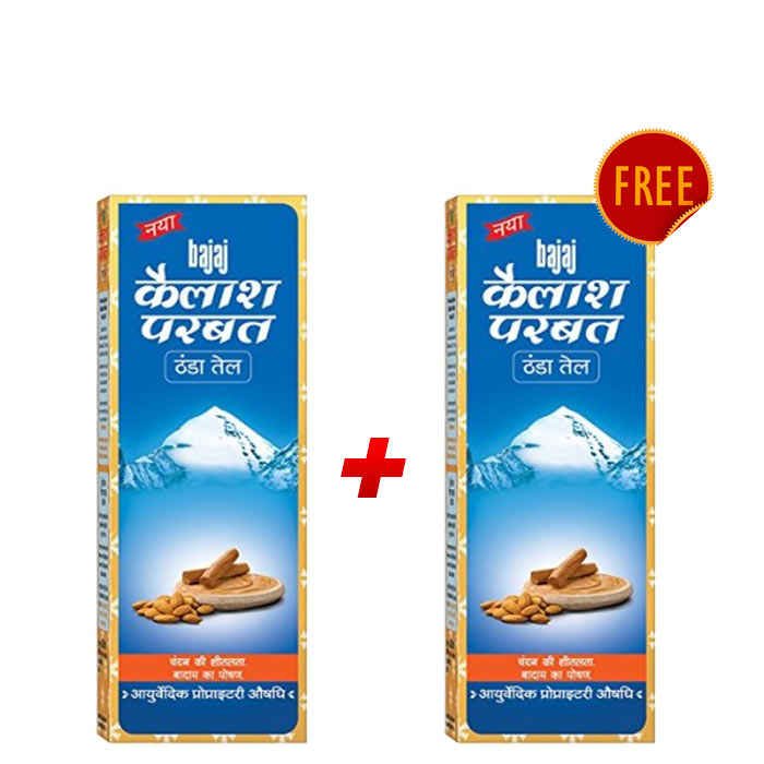 Buy Bajaj Kailash Parbat Cooling Oil (200 ml) Buy 1 Get 1 Free - Purplle