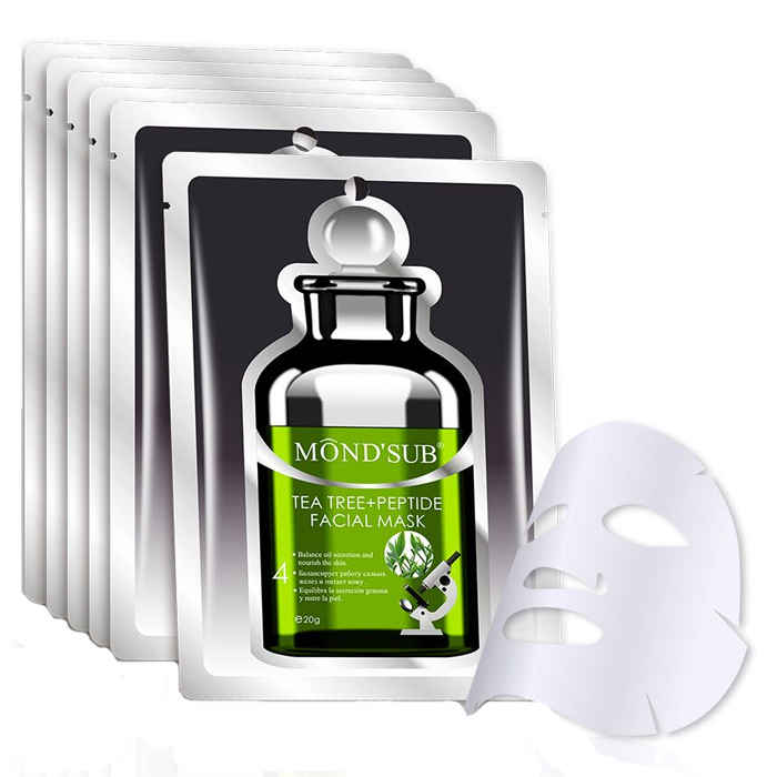 Buy Mond'Sub Tea Tree + Peptide Face Mask Sheet Pack Of 2 - Purplle