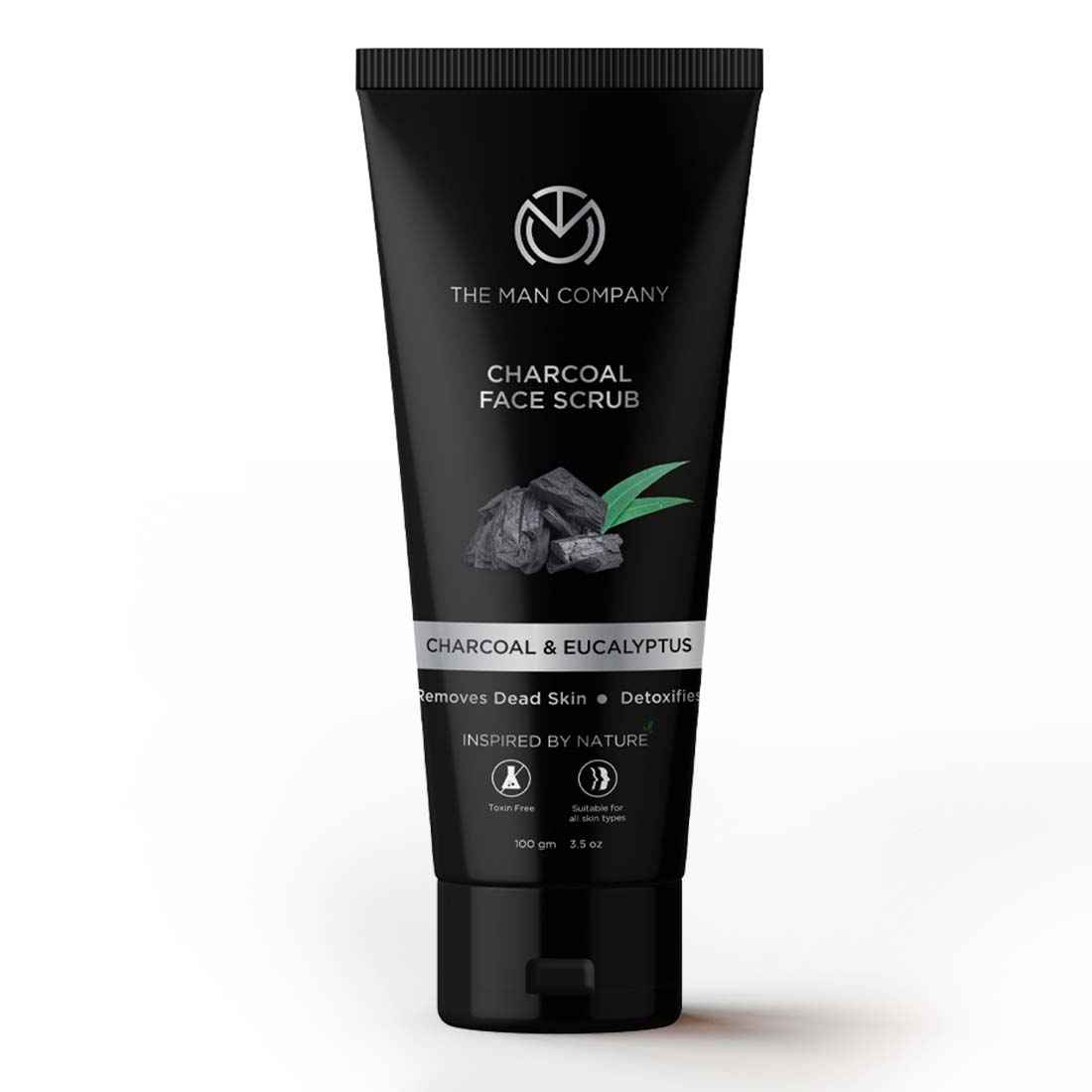 Buy The Man Company Charcoal Face Scrub With Lemongrass & Eucalyptus Essential Oils (100 g) - Purplle