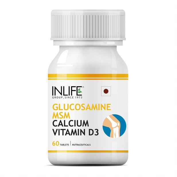 Buy INLIFE Glucosamine Sulphate, MSM, Calcium Vitamin D3, 60 Tablets For Knee Care - Purplle