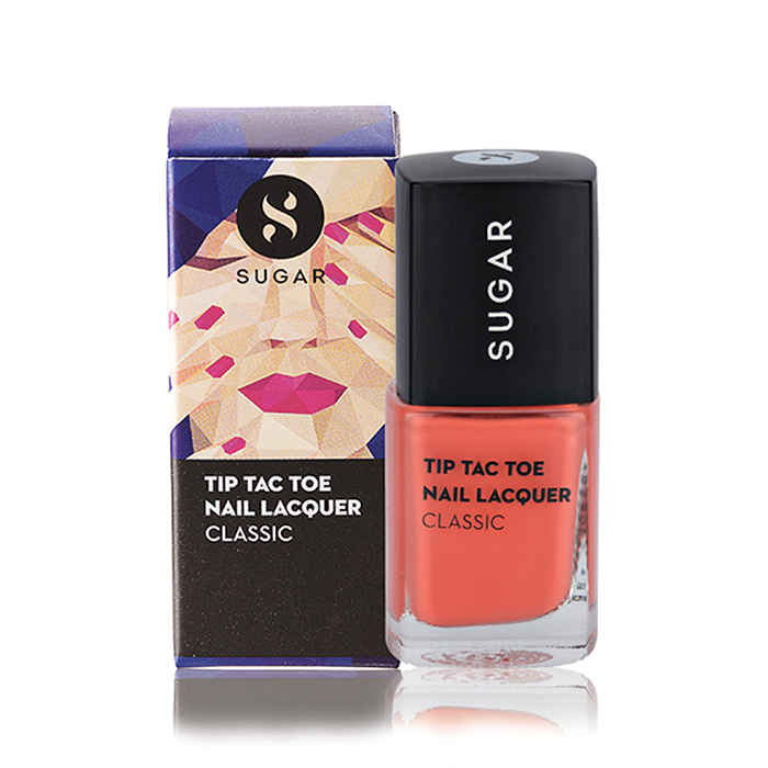 Buy SUGAR Cosmetics Tip Tac Toe Nail Lacquer - 016 Coral Compass (Light Coral) - Purplle
