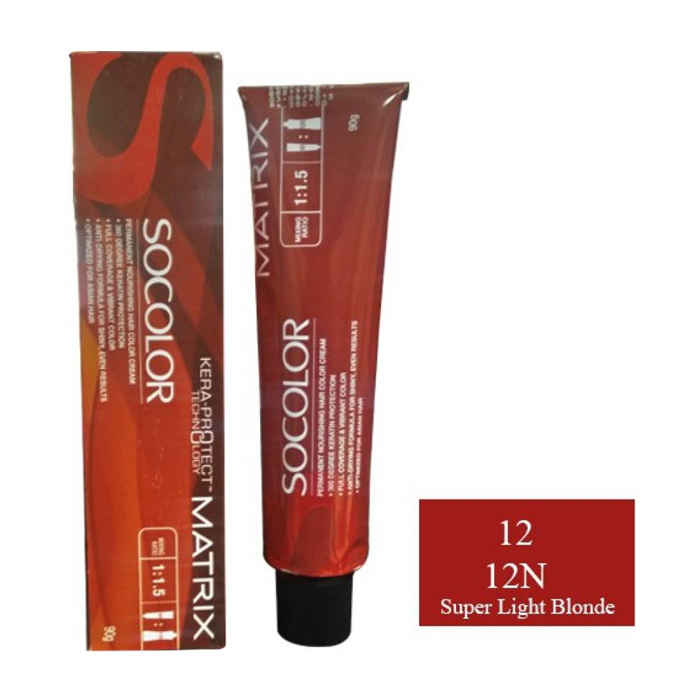 Buy Matrix So.Color 12 Series 12N Super light blonde (90 ml) - Purplle