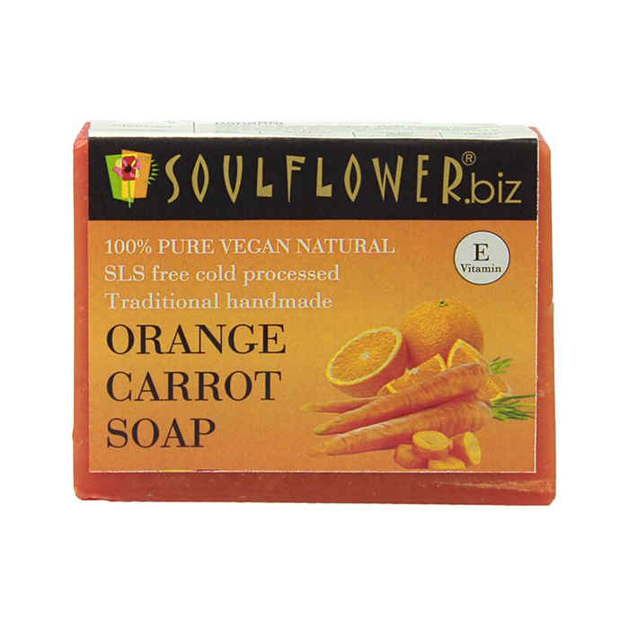 Buy Soulflower Orange Carrot Soap (150 g) - Purplle