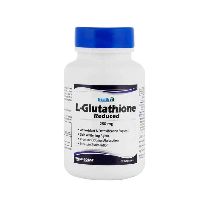 l glutathione reduced 250 mg Healthvit L-Glutathione 250 Mg 60 Capsules