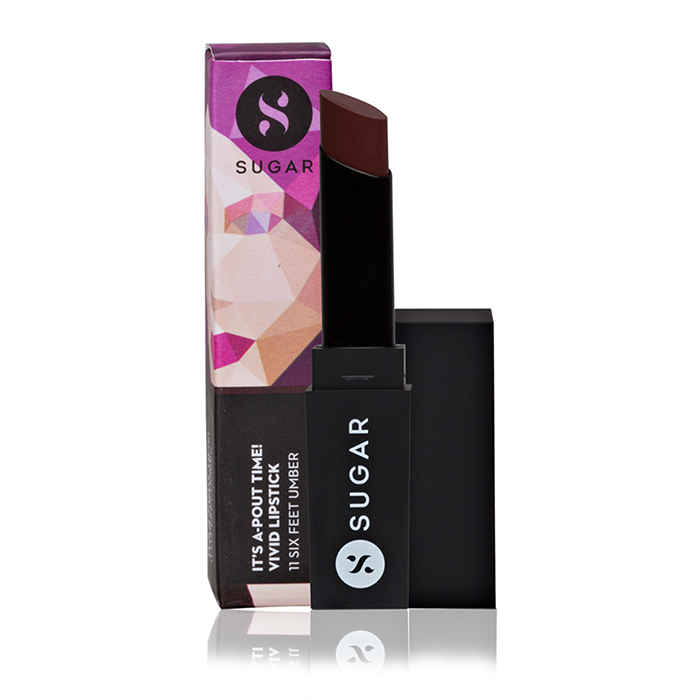 Buy SUGAR Cosmetics It's A-Pout Time! Vivid Lipstick - 11 Six Feet Umber (Mocha Brown) - Purplle