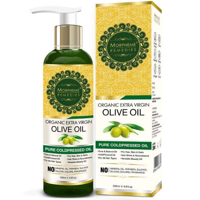 Buy Morpheme Organic Extra Virgin Olive Oil (Pure ColdPressed Oil) For Hair, Body, Skin Care, Massage, Eyelashes (200 ml) - Purplle