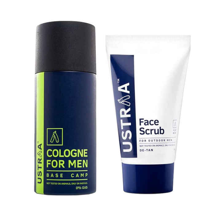 Buy Ustraa By Happily Unmarried Cologne Spray & Face Scrub -Pack Of 2 (Set of 2) - Purplle