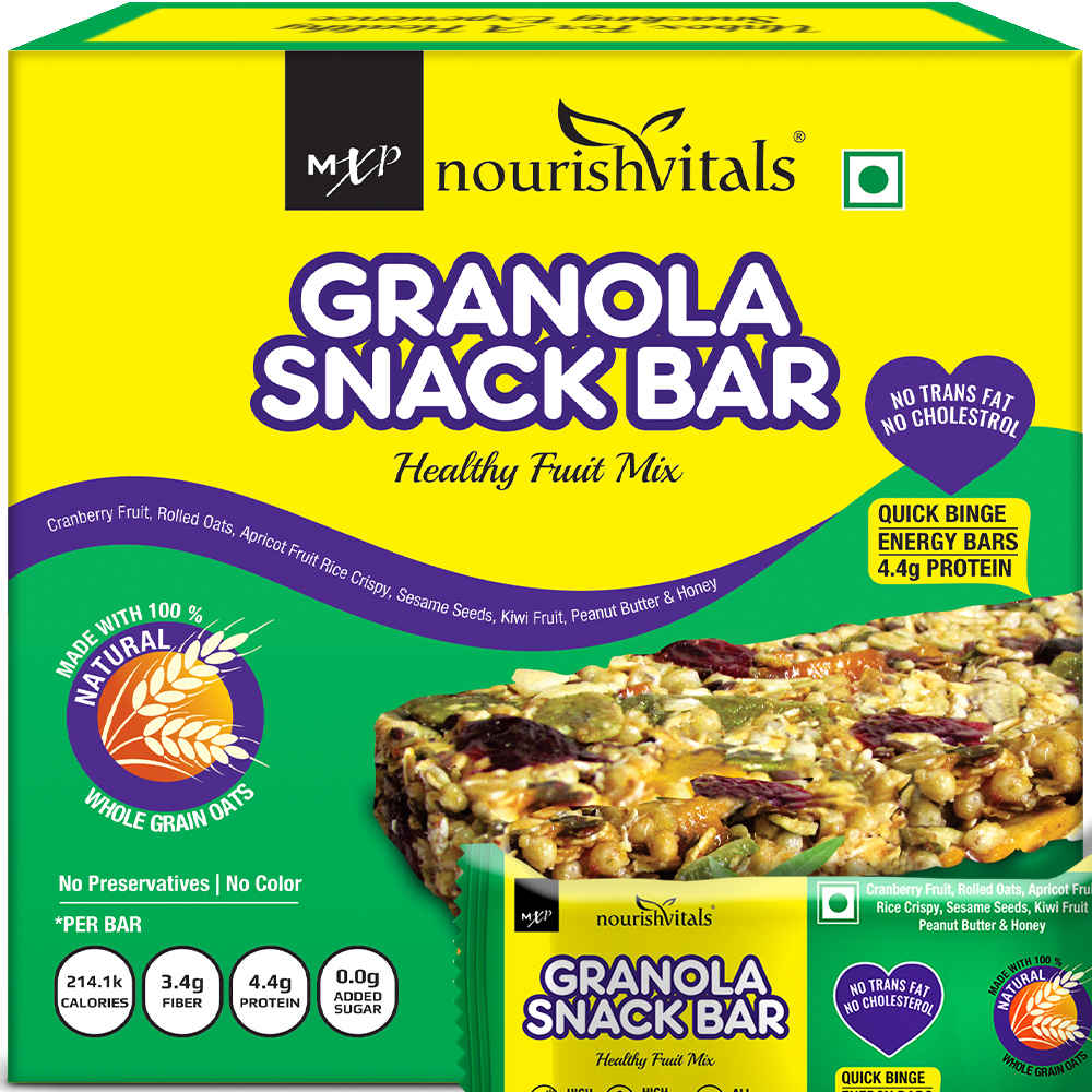 Buy Nourish Vitals Granola Snack Bar - Healthy Fruit Mix (5 Bars) (250 g) - Purplle