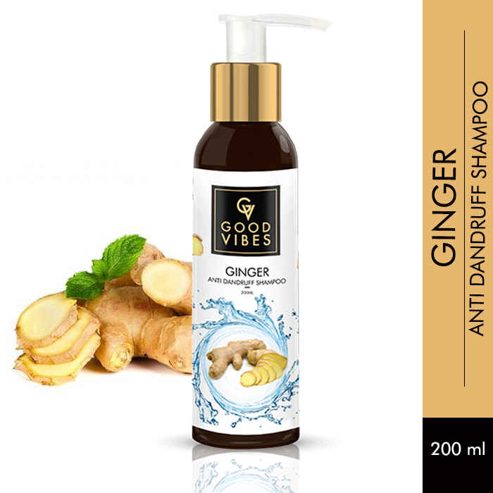 Buy Good Vibes Anti Dandruff Shampoo - Ginger (200 ml) - Purplle