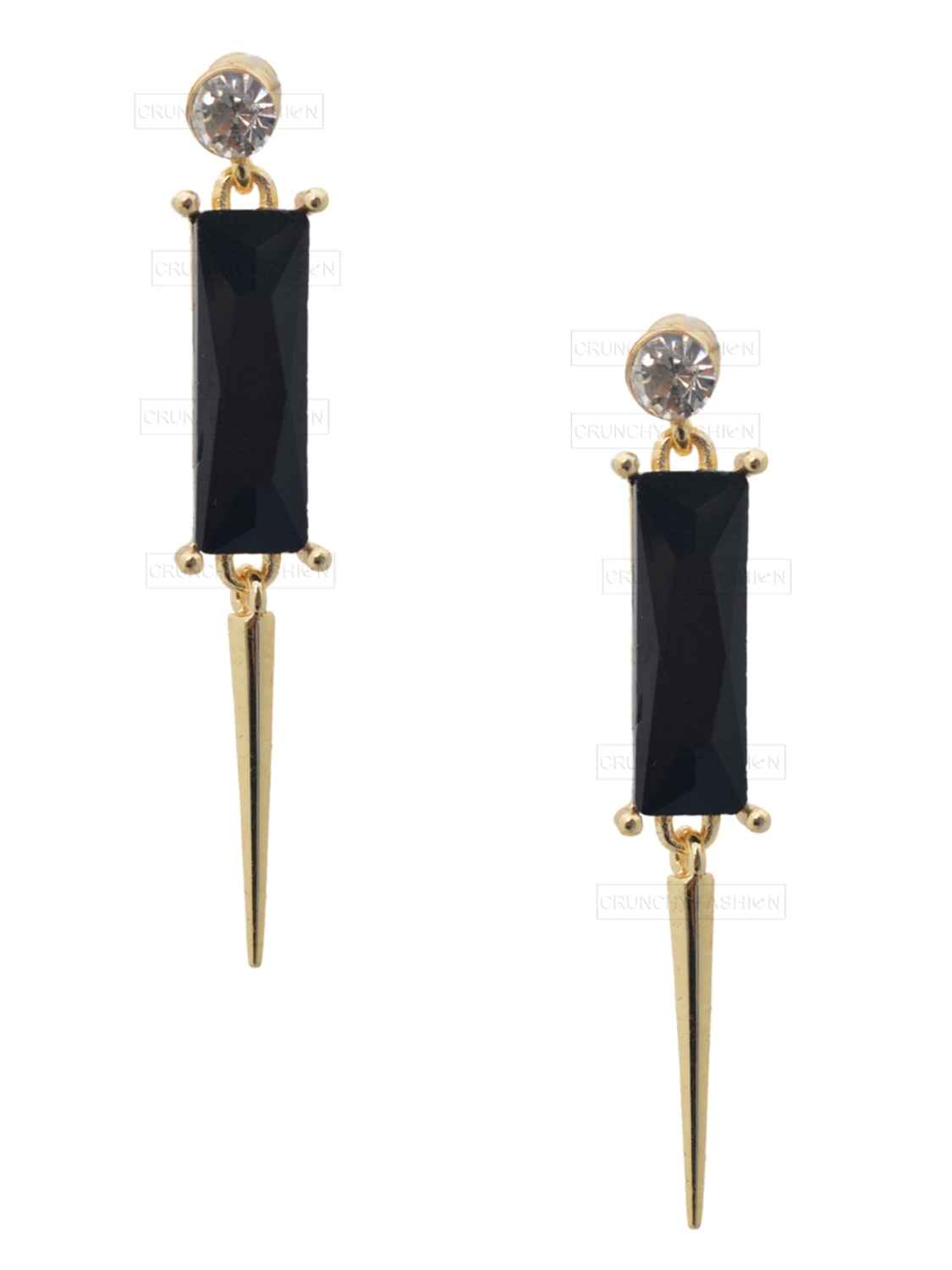 Buy Crunchy Fashion Cheeky Shadowy Strip Earrings - Purplle