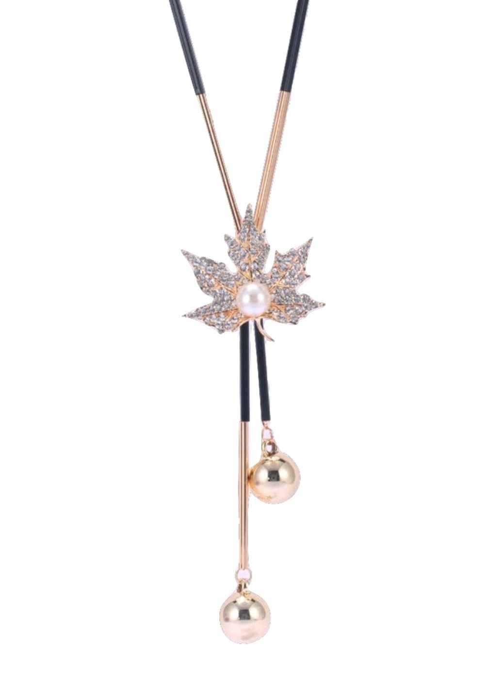 Buy Crunchy Fashion Maple Leaf Pendant Necklace - Purplle