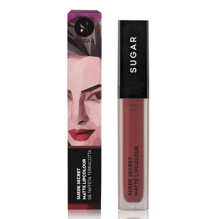 Buy SUGAR Cosmetics Suede Secret Matte Lipcolour - 06 Taffeta Terracotta (Terracotta Brown) - Purplle