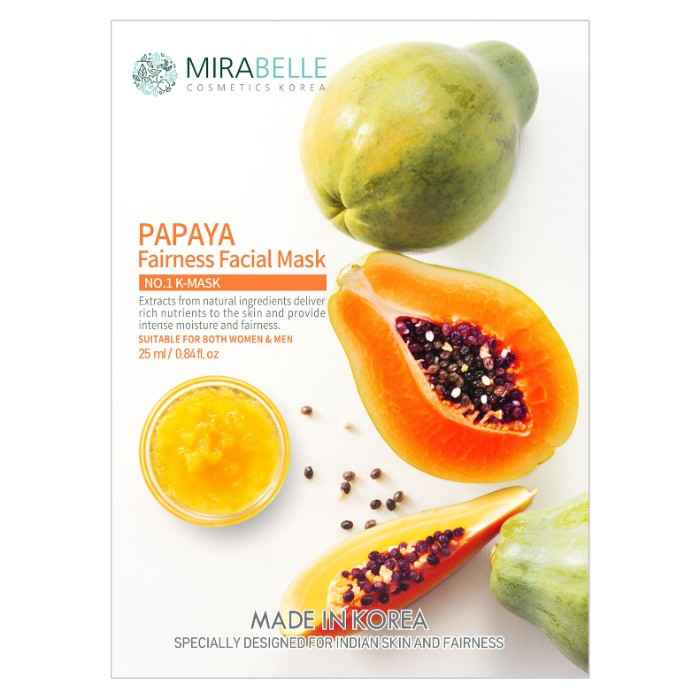 Buy Mirabelle Korea Papaya Fairness Facial Mask (25 ml) - Purplle
