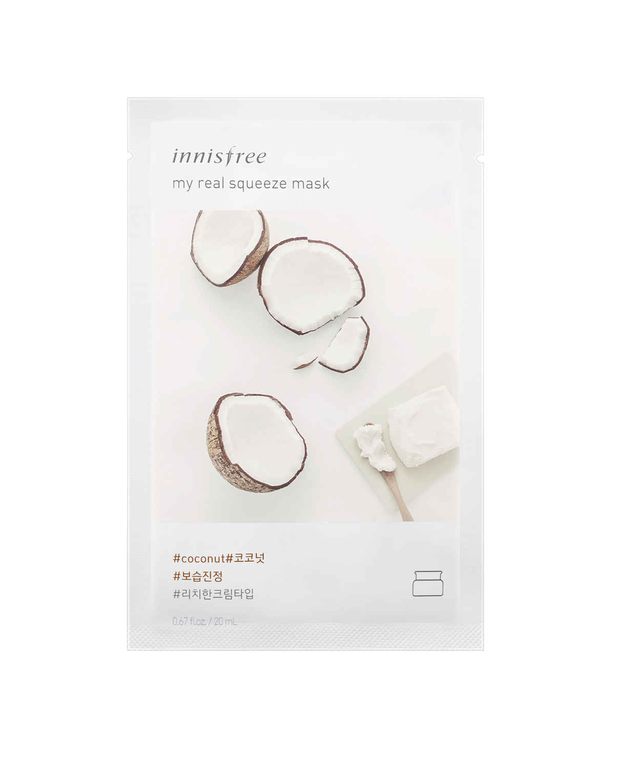 Buy Innisfree My Real Squeeze Mask - Coconut (20 ml) - Purplle