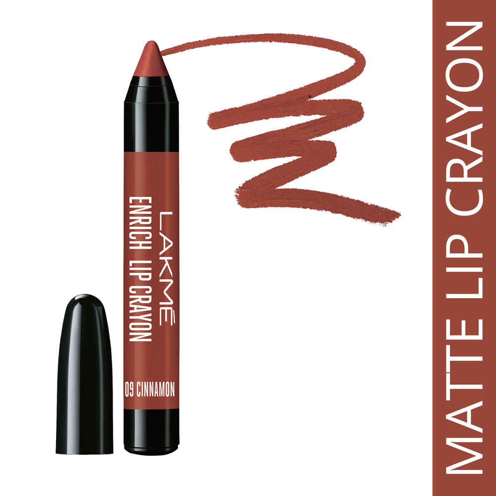Buy Lakme Enrich Lip Crayon Cinnamon Brown (14.4 g) - Purplle