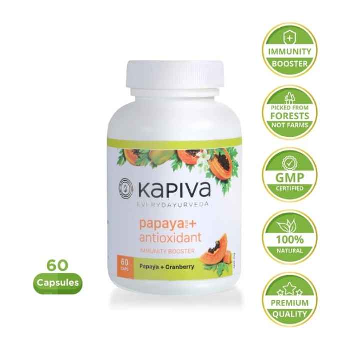 Buy Kapiva Papaya + Anti-Oxidant Capsules - 60 Caps - Purplle