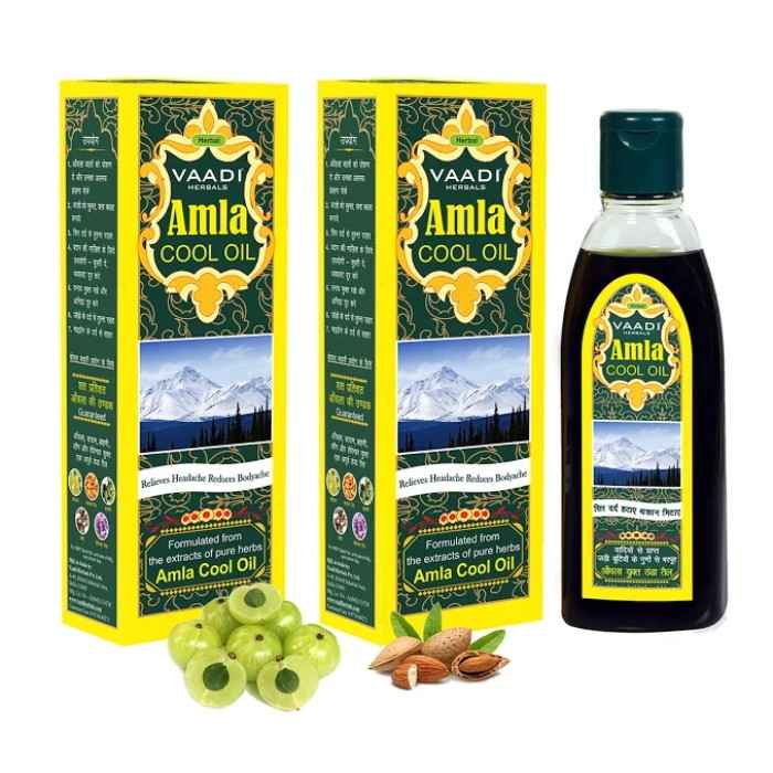 Buy Vaadi Herbals Value Pack Of Amla Cool Oil With Brahmi & Amla Extract (200 ml X 2) - Purplle