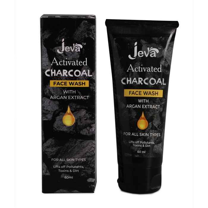 Buy Jeva Activated Charcoal Face Wash With Argan Extracts (60 ml) - Purplle