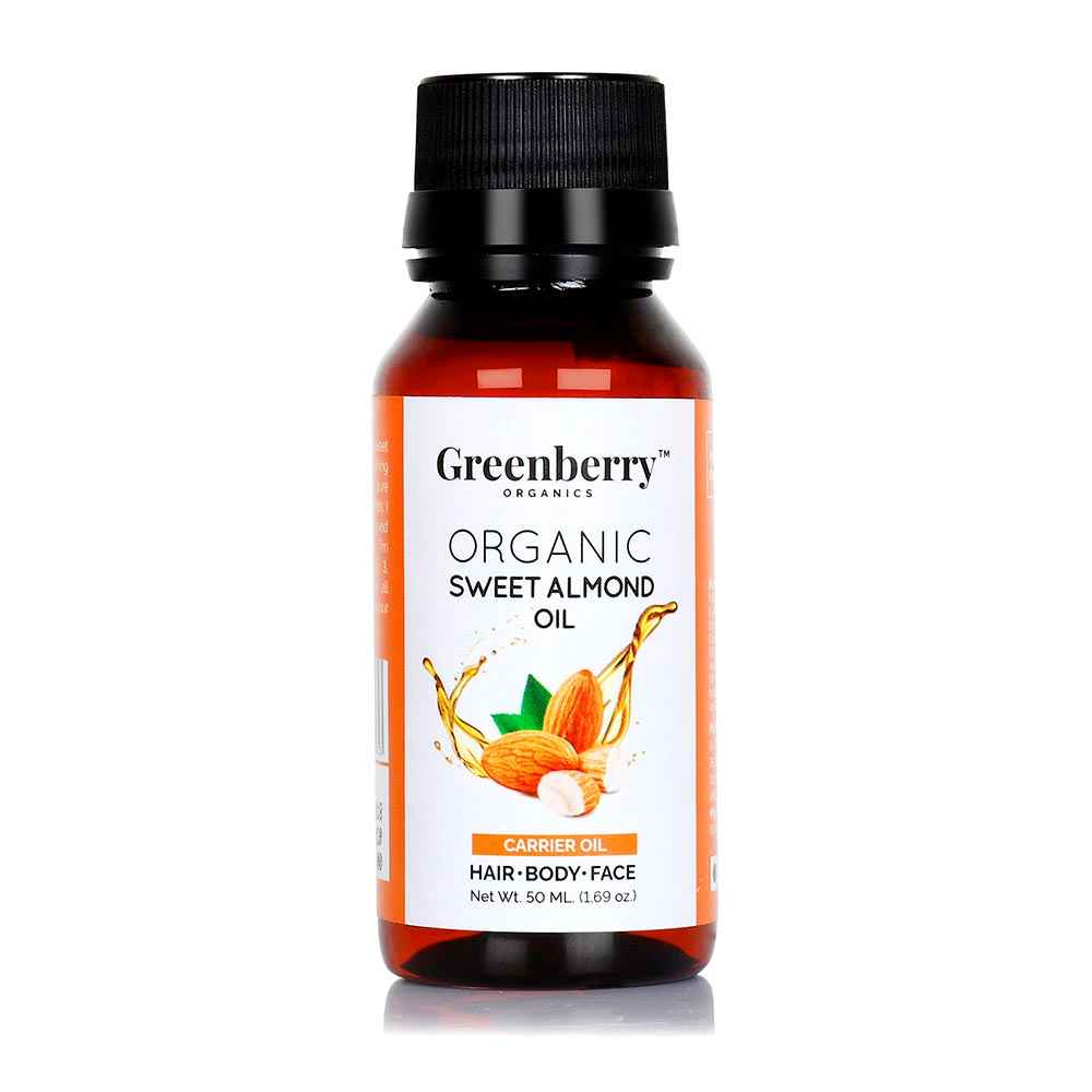 Buy Greenberry Organics Organic Sweet Almond Oil for Face Body & Hair (50 ml) - Purplle
