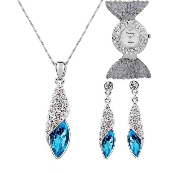 Buy Crunchy Fashion Aqua Teardrop Party Gift Set - Purplle