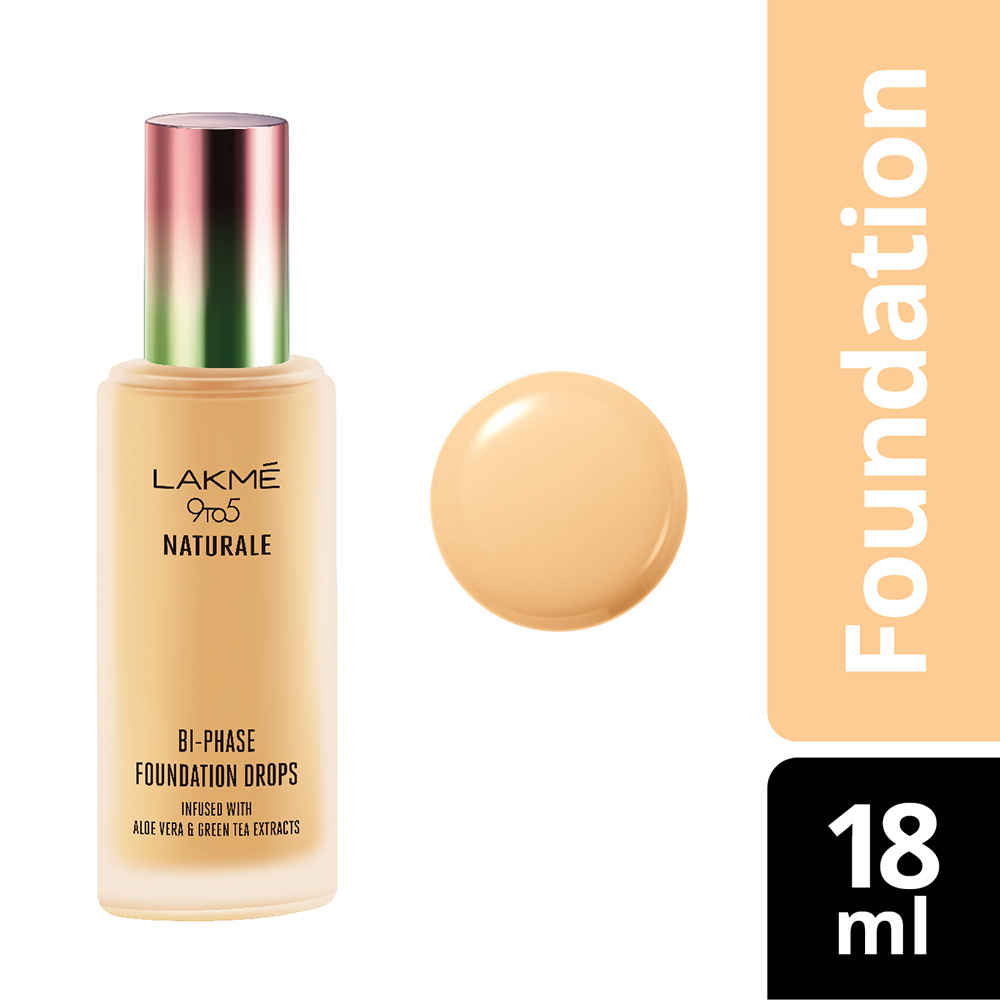 Buy Lakme 9 to 5 Naturale Bi-Phase Foundation Drops - Ivory Cream (18ml) - Purplle