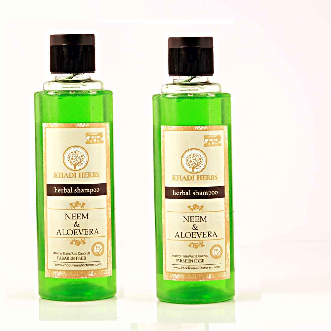 Buy Khadi Herbs Neem Aloevera Shampoo(210 ml) (Pack Of 2) - Purplle