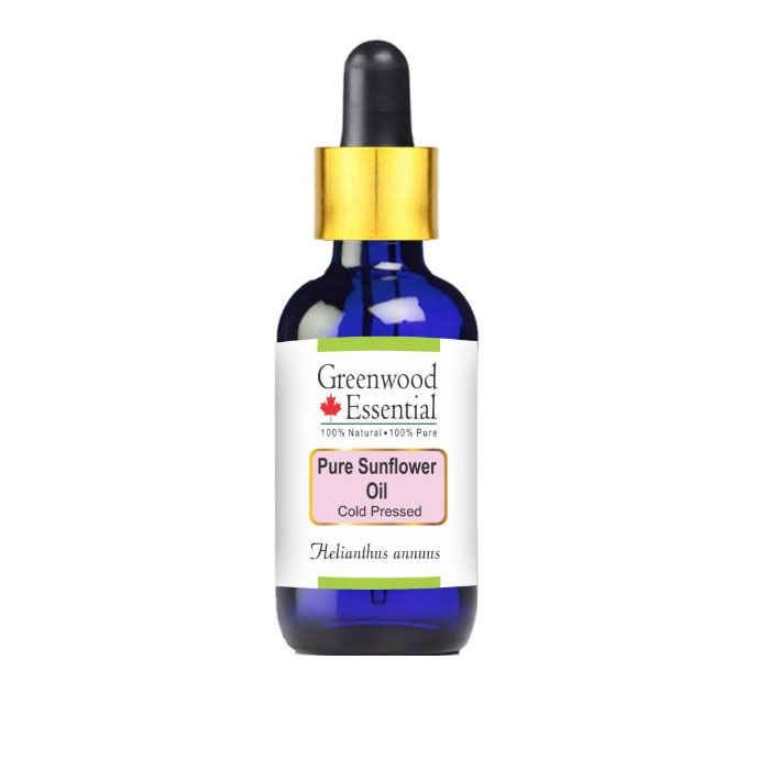 Buy Greenwood Essential Pure Sunflower Oil 100ml (Helianthus annuus) with Glass Dropper 100% Natural Cold Pressed Therapeutic Grade - Purplle