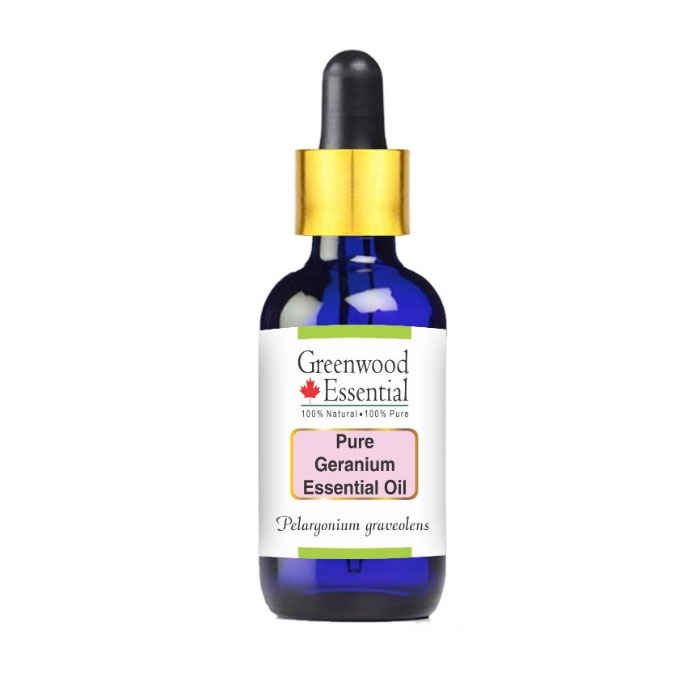 Buy Greenwood Essential Pure Geranium Essential Oil 10ml (Pelargonium graveolens) with Glass Dropper 100% Natural Therapeutic Grade Steam Distilled - Purplle