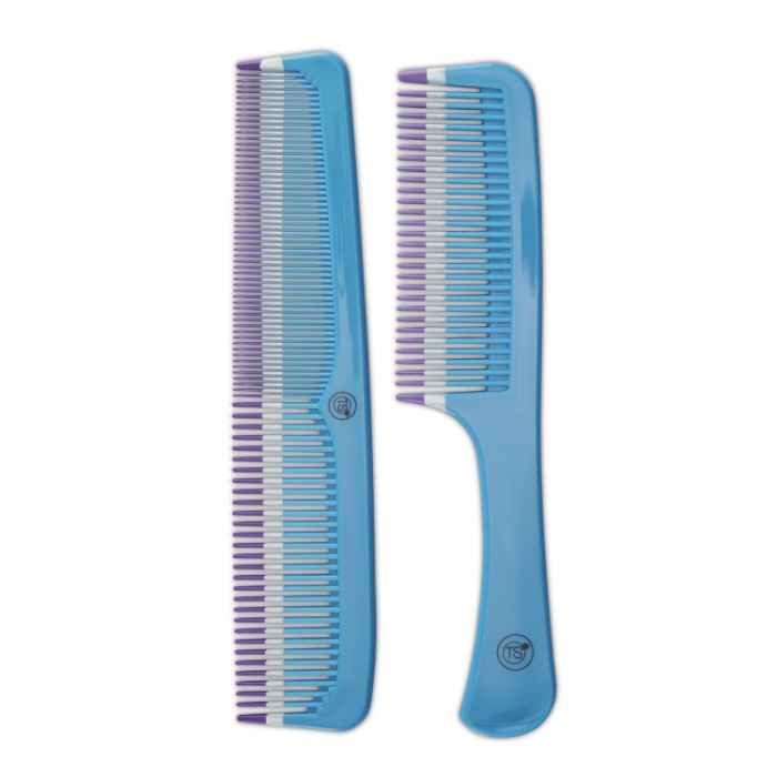 Buy TS Plastic Combs Pack Of 2 (Blue) - Purplle