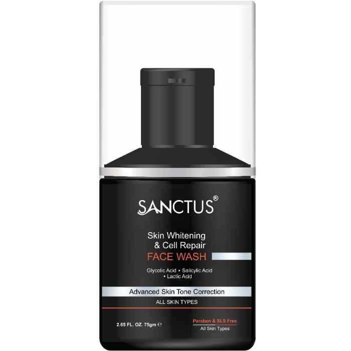 Buy Sanctus Skin Whitening & Cell Repair Face Wash - (100 ml) (Enriched With Salicylic, Lactic & Glycolic Acid For Instant Glow) - Purplle
