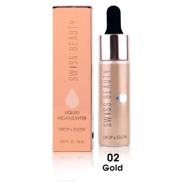 Buy Swiss Beauty Liquid Highlighter Illuminateur Liquide - Drop & Glow (SB-810-02) Gold (18 ml) - Purplle