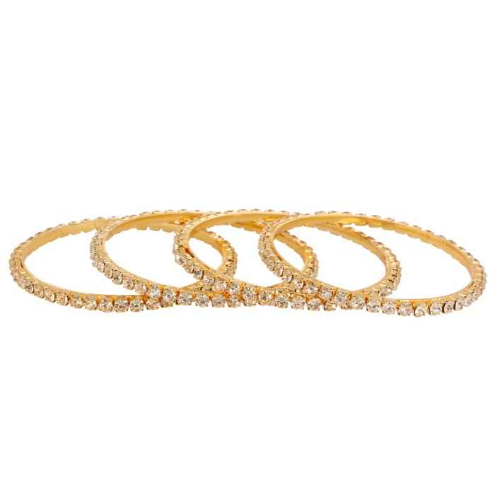 Buy Kord Store Fashion Jewellery Traditional Gold Plated Bangles Set for Girls and Women. Four Bangales (KSBAN50004) - Purplle