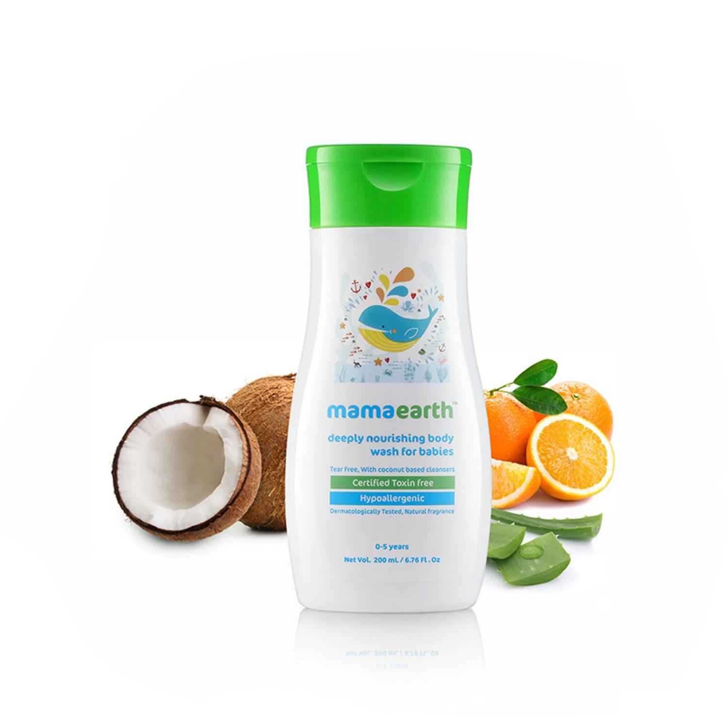 Buy Mamaearth Deeply Nourishing Wash For Babies (200 Ml, 0-5 Yrs) - Purplle