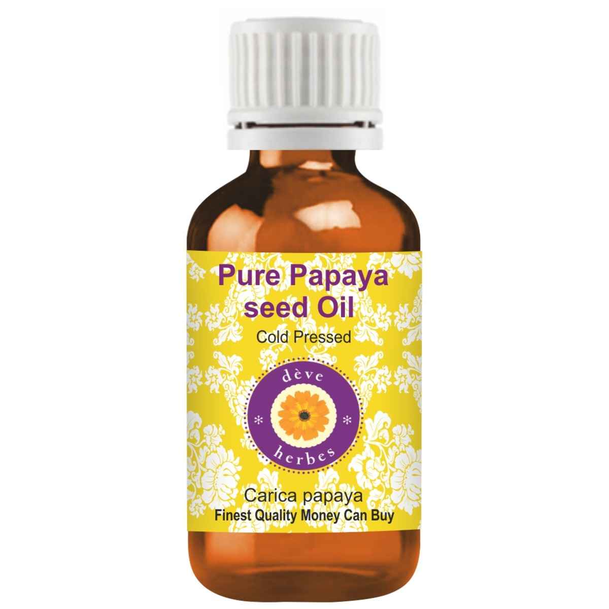 Buy Deve Herbes Pure Papaya seed Oil (Carica papaya) Natural Therapeutic Grade Cold Pressed 30ml - Purplle