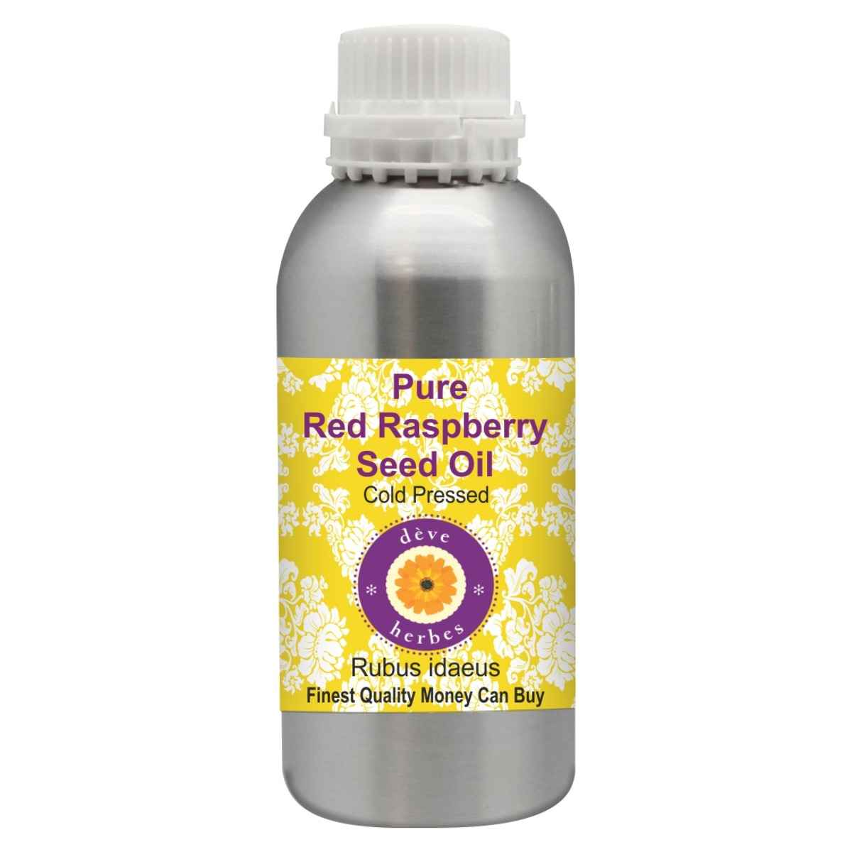 Buy Deve Herbes Pure Red Raspberry Seed Oil (Rubus idaeus) Natural Therapeutic Grade Cold Pressed 1250ml - Purplle