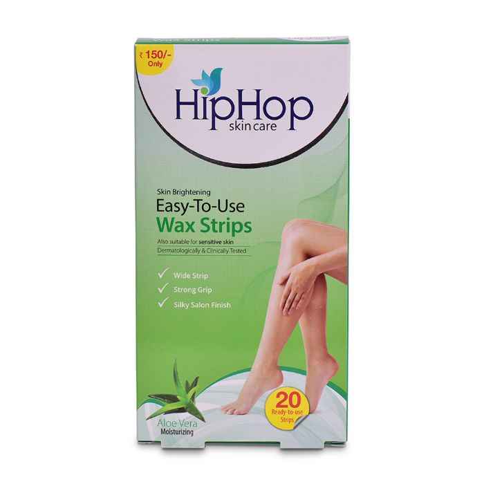 Buy HipHop Body Wax Strips with Argan Oil - Aloe Vera (20 Strips) - Purplle