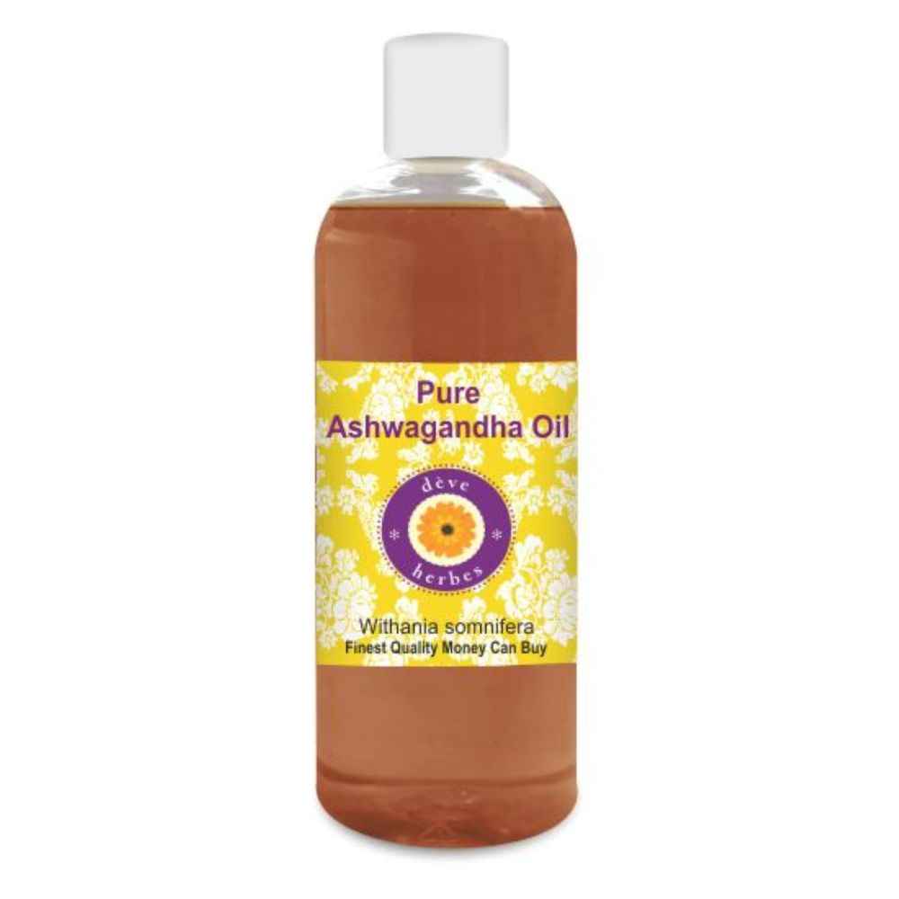 Buy Deve Herbes Pure Ashwagandha Oil (Withania somnifera) 100% Natural Therapeutic Grade (200 ml) - Purplle
