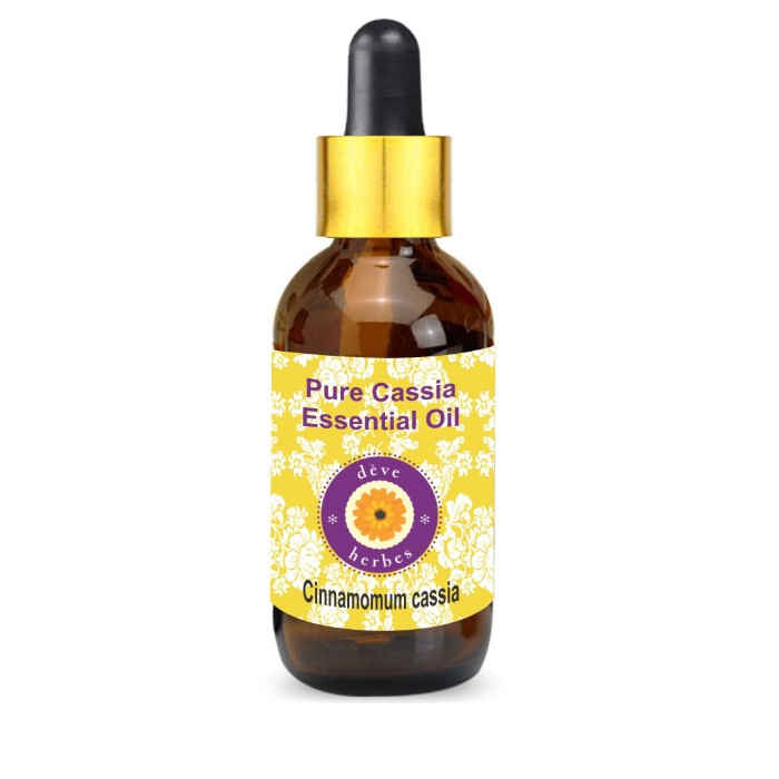 Buy Deve Herbes Pure Cassia Essential Oil (Cinnamomum cassia) with Glass Dropper 100% Natural Therapeutic Grade Steam Distilled (50 ml) - Purplle