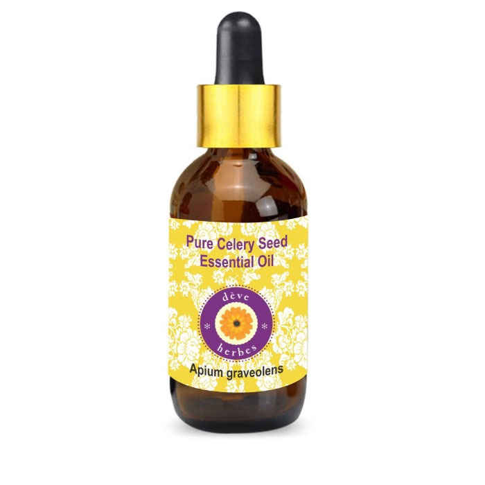 Buy Deve Herbes Pure Celery Seed Essential Oil (Apium graveolens) with Glass Dropper 100% Natural Therapeutic Grade Steam Distilled (30 ml) - Purplle