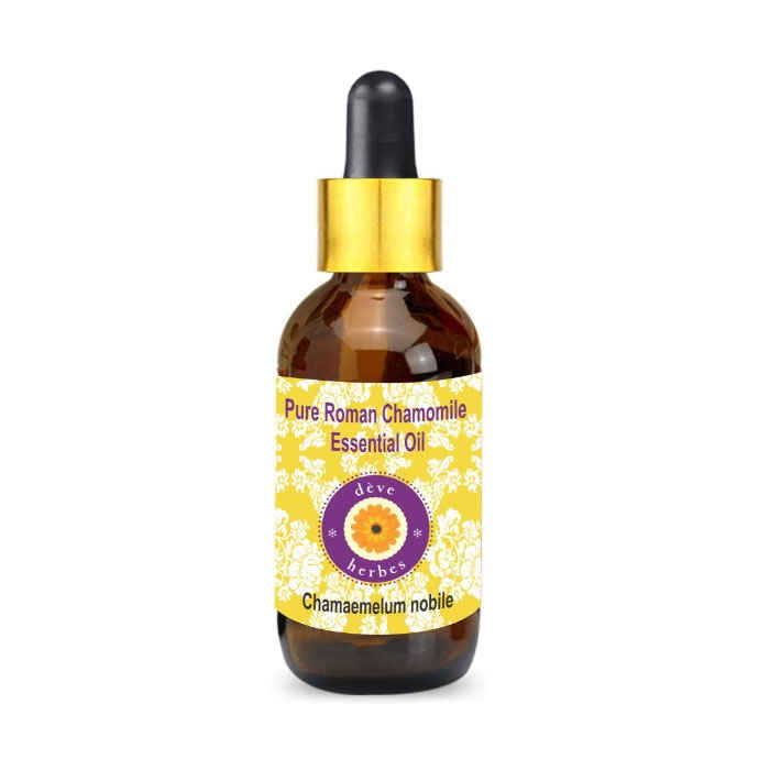 Buy Deve Herbes Pure Roman Chamomile Essential Oil (Chamaemelum nobile) with Glass Dropper Natural Therapeutic Grade Steam Distilled 15ml - Purplle