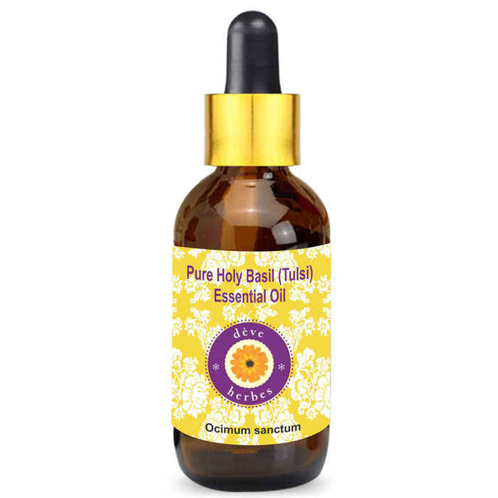Buy Deve Herbes Pure Holy Basil (Tulsi) Essential Oil (Ocimum sanctum) with Glass Dropper Natural Therapeutic Grade Steam Distilled 10ml - Purplle