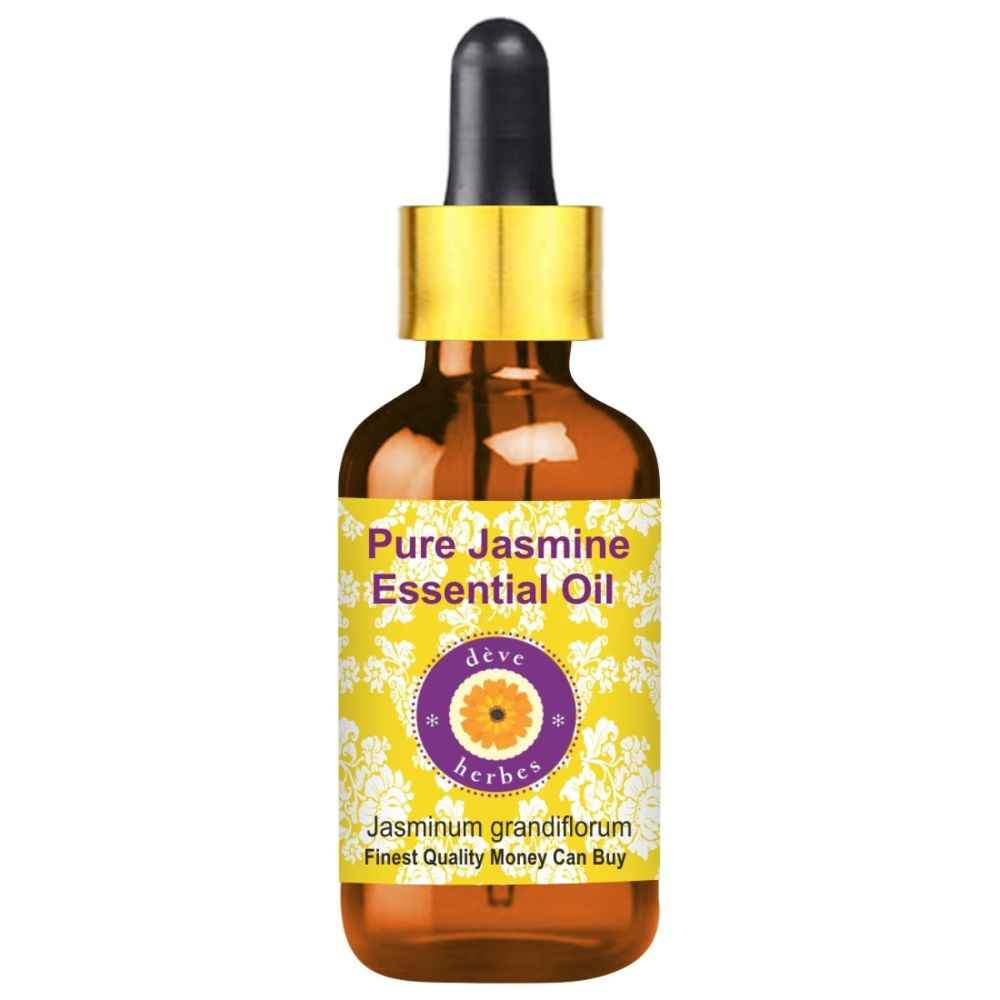 Buy Deve Herbes Pure Jasmine Essential Oil (Jasminum grandiflorum) with Glass Dropper Natural Therapeutic Grade Steam Distilled 2ml - Purplle