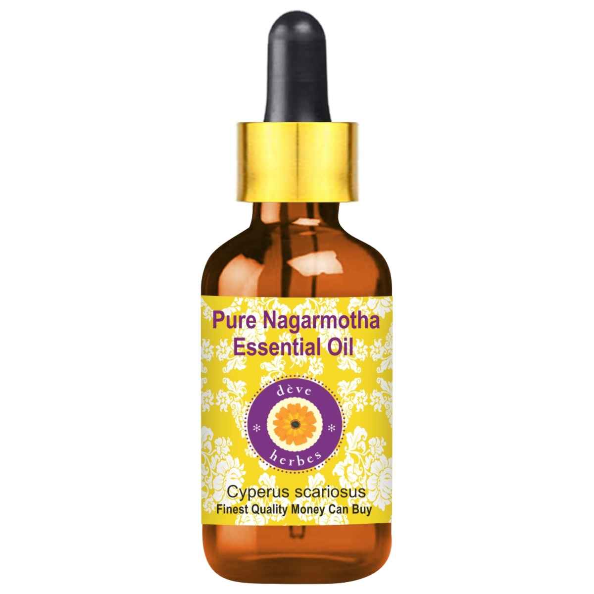 Buy Deve Herbes Pure Nagarmotha Essential Oil (Cyperus scariosus) with Glass Dropper Natural Therapeutic Grade Steam Distilled 15ml - Purplle