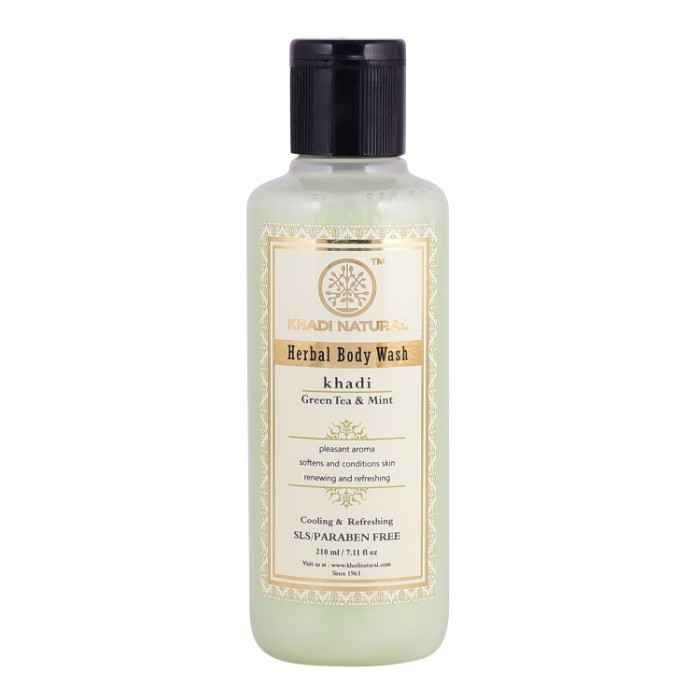 Buy Khadi Natural Ayurvedic Green Tea & Mint Body Wash Sls & Paraben Free (210 ml) - Purplle
