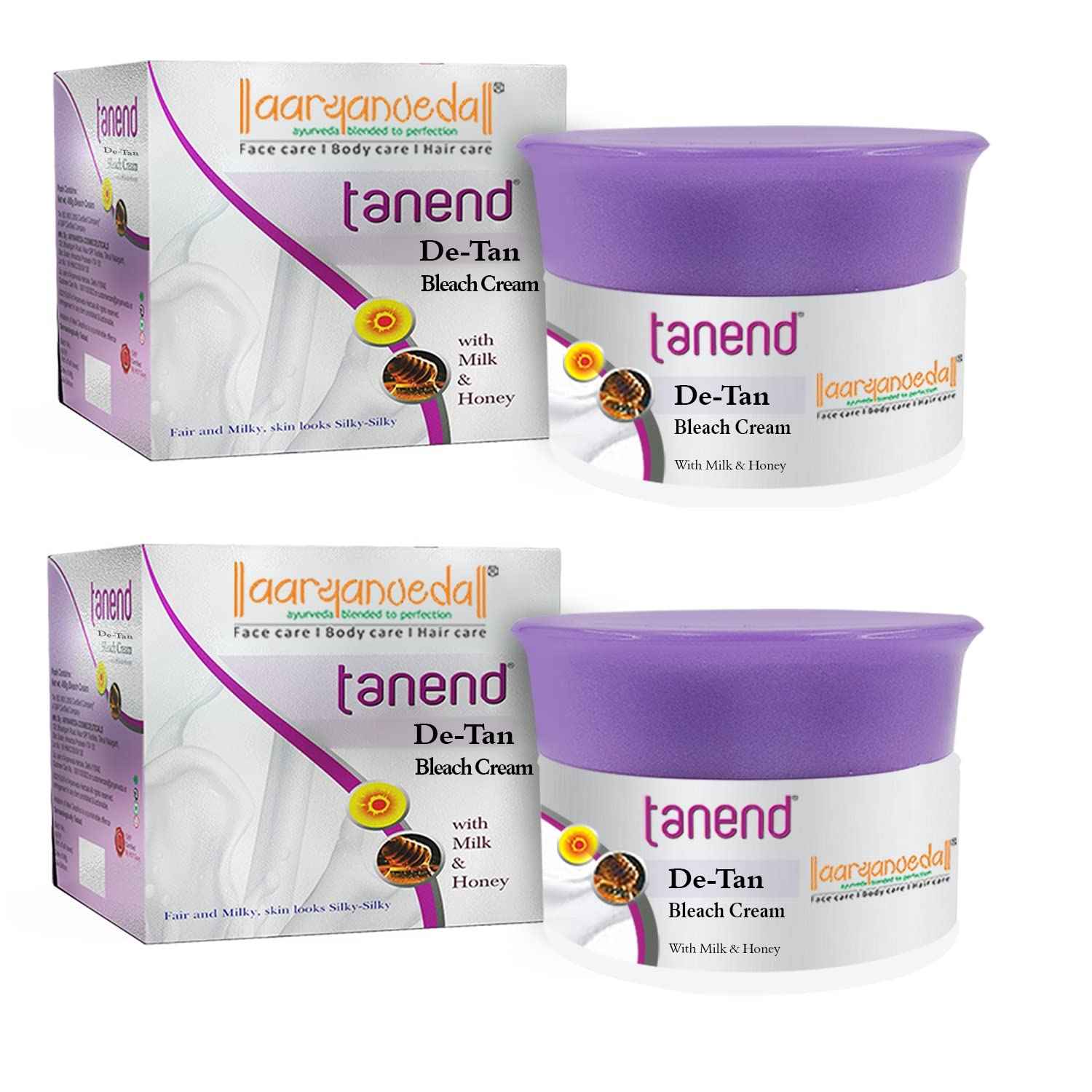 Buy Aryanveda Tanend de tan Bleach cream , (450 g) - Purplle