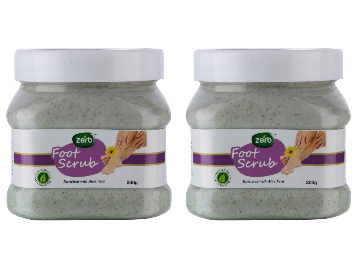 Buy Zerb Gentle Exfoliating Foot Scrub For Amazing Foot Health And Protecting Feet From Further Damage Set Of 2 X 200 g - Purplle