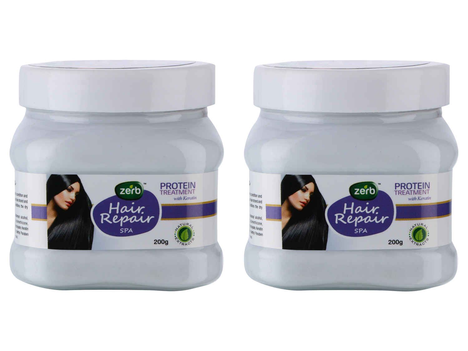 Buy Zerb Hair Repair Spa Enriched With Aloe Vera Natural Extract Protein Treatment With Keratin For Soft And Shinier Hair - Pack Of 2 - (200 g) Each - Purplle