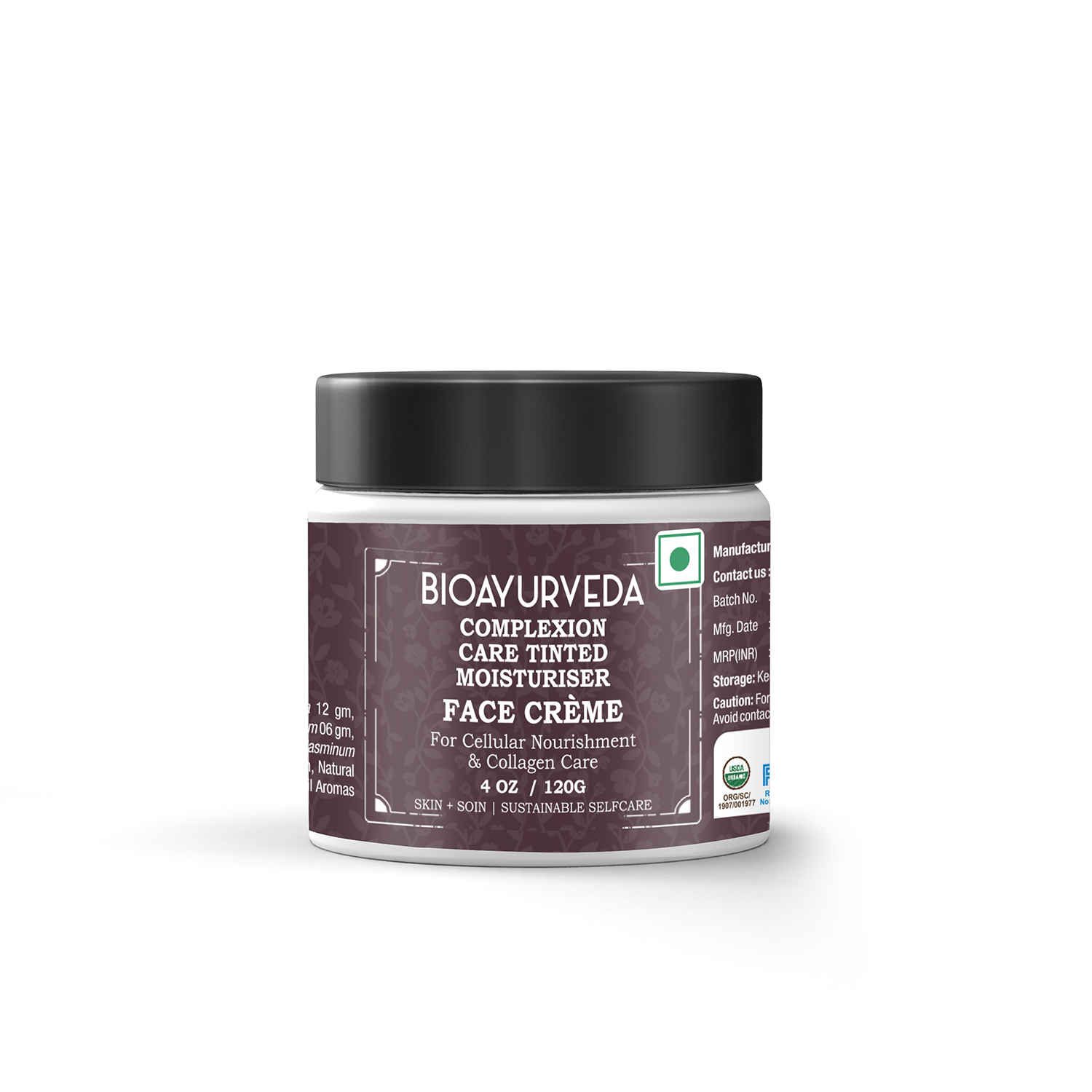Buy Bioayurveda Complexion Care Tinted Moisturiser Face Creme (120 g) - Purplle